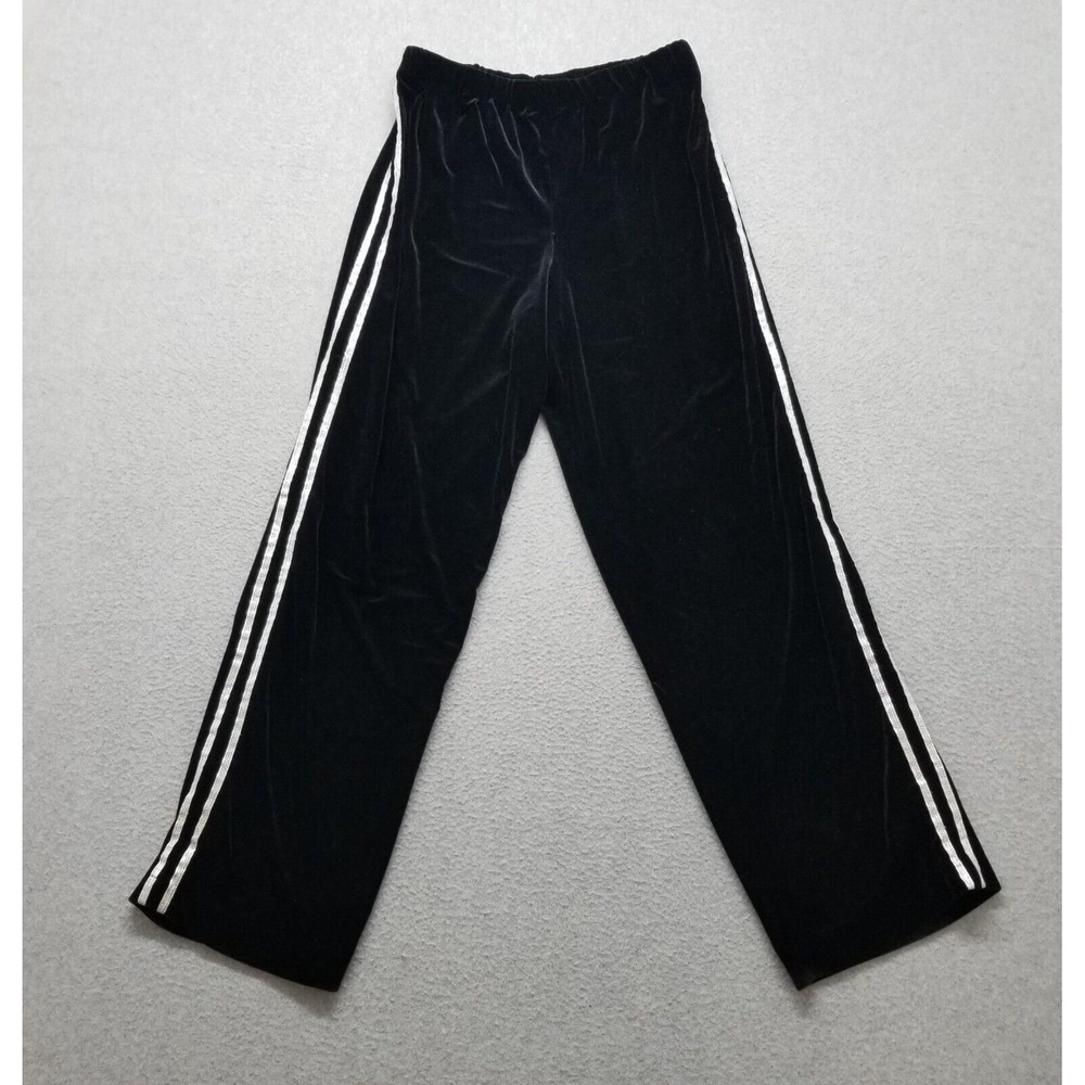 Lew Magram Pants Womens Medium Black‎ Velour Stripes Made In USA